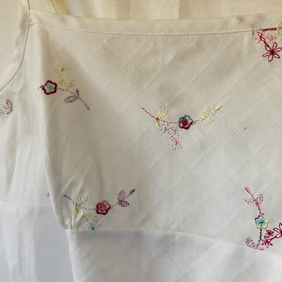 Mark & Spencer White Embroidered Chemise - Picture 3 of 8